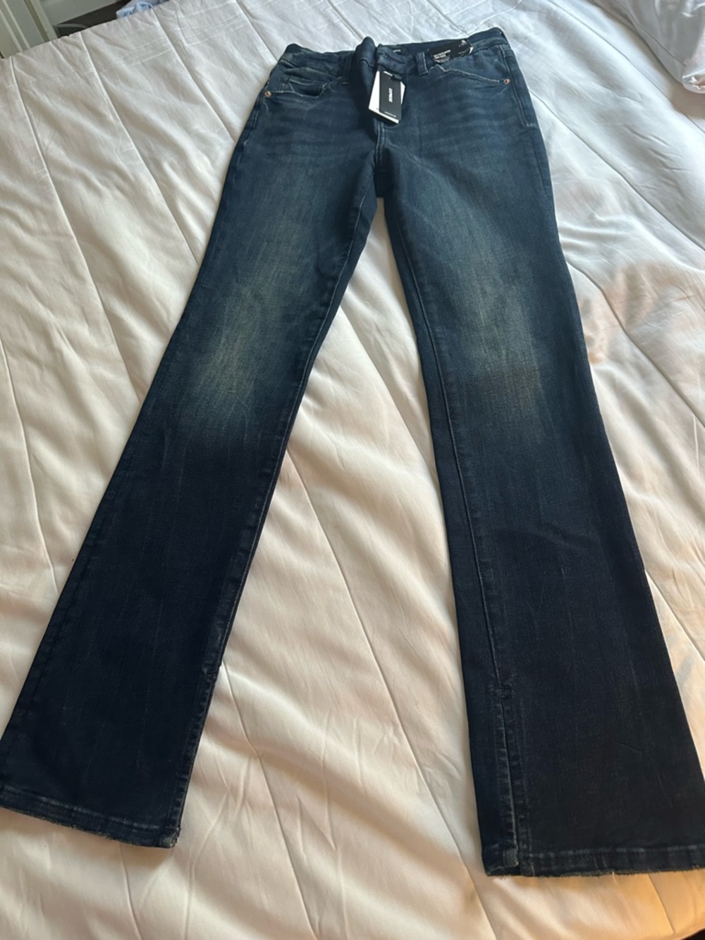 Express Women's Dark Indigo Flare Jeans